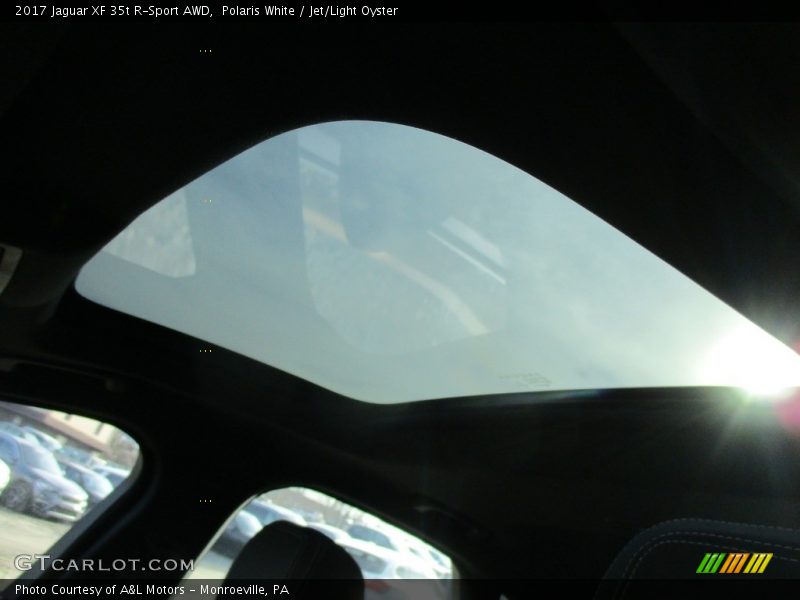 Polaris White / Jet/Light Oyster 2017 Jaguar XF 35t R-Sport AWD