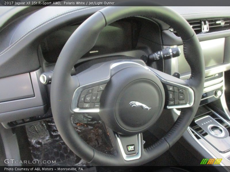 Polaris White / Jet/Light Oyster 2017 Jaguar XF 35t R-Sport AWD