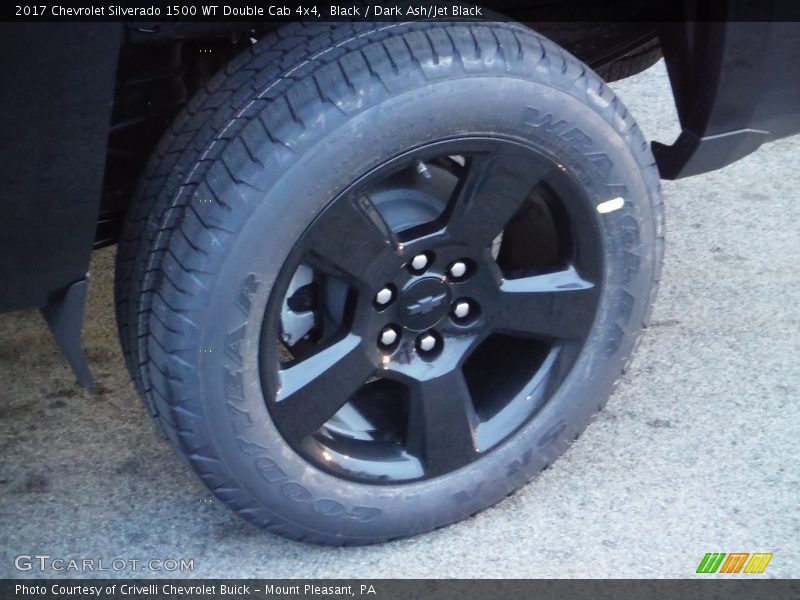Black / Dark Ash/Jet Black 2017 Chevrolet Silverado 1500 WT Double Cab 4x4