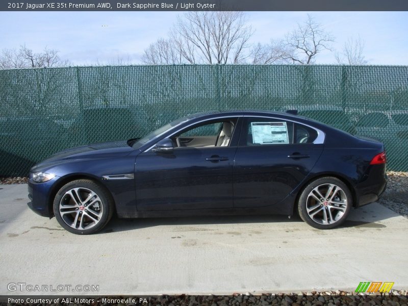 Dark Sapphire Blue / Light Oyster 2017 Jaguar XE 35t Premium AWD