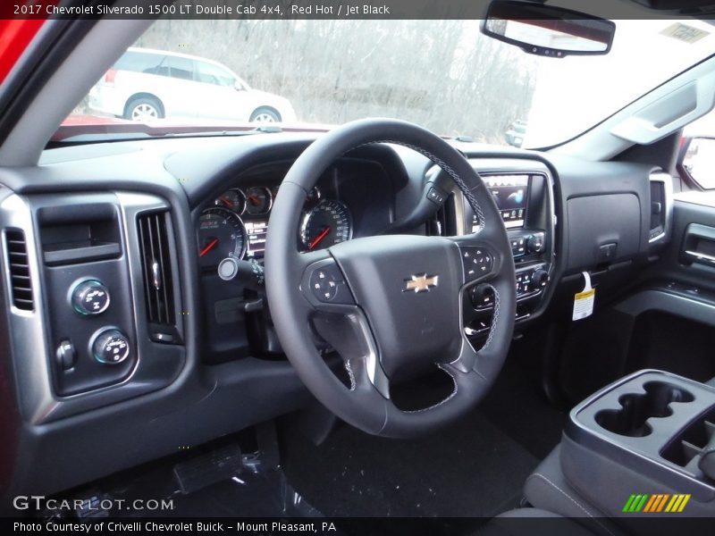 Red Hot / Jet Black 2017 Chevrolet Silverado 1500 LT Double Cab 4x4