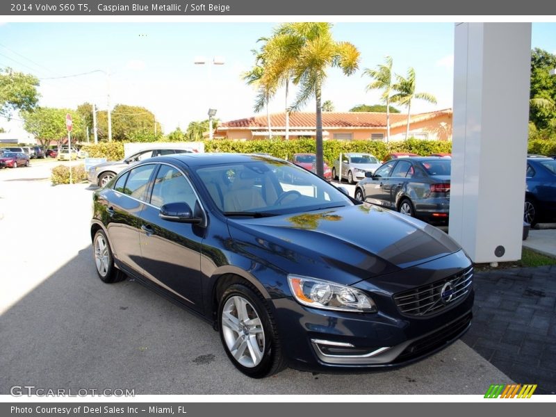 Caspian Blue Metallic / Soft Beige 2014 Volvo S60 T5