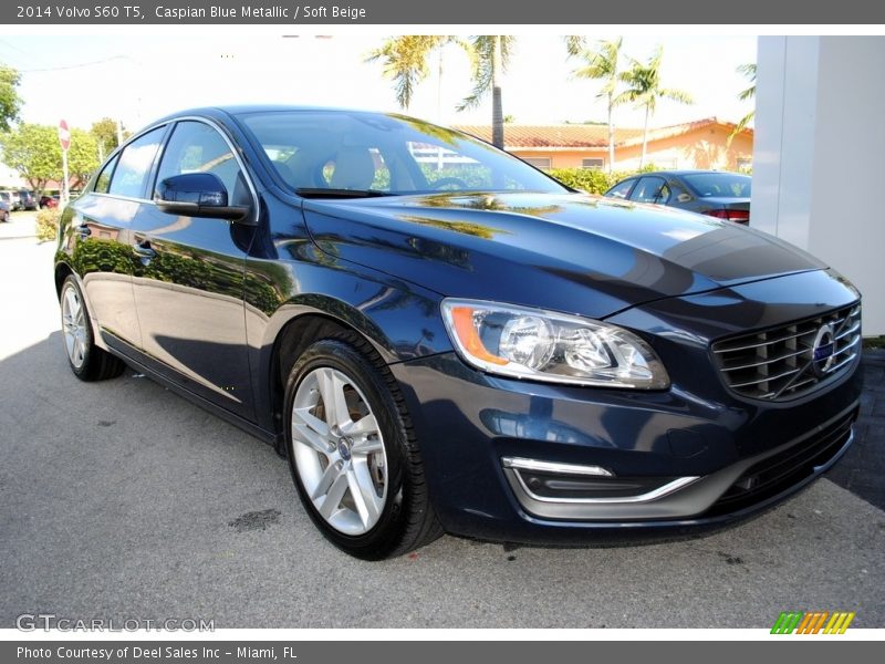 Caspian Blue Metallic / Soft Beige 2014 Volvo S60 T5