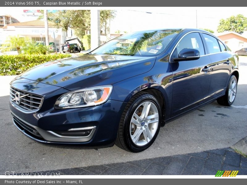 Caspian Blue Metallic / Soft Beige 2014 Volvo S60 T5