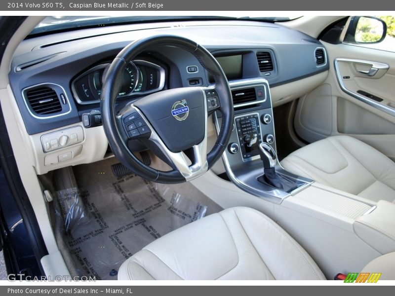 Caspian Blue Metallic / Soft Beige 2014 Volvo S60 T5