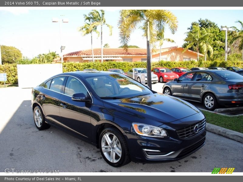 Caspian Blue Metallic / Soft Beige 2014 Volvo S60 T5