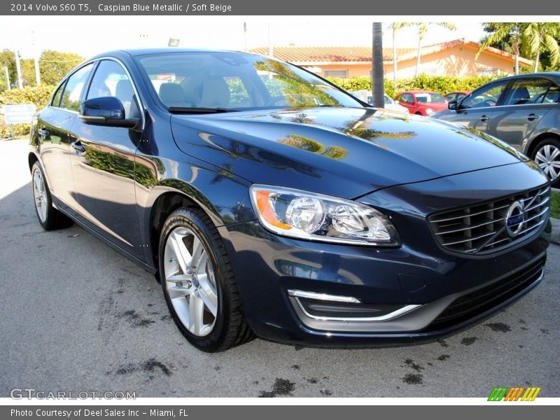 Caspian Blue Metallic / Soft Beige 2014 Volvo S60 T5