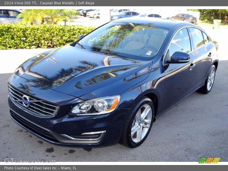 Caspian Blue Metallic / Soft Beige 2014 Volvo S60 T5