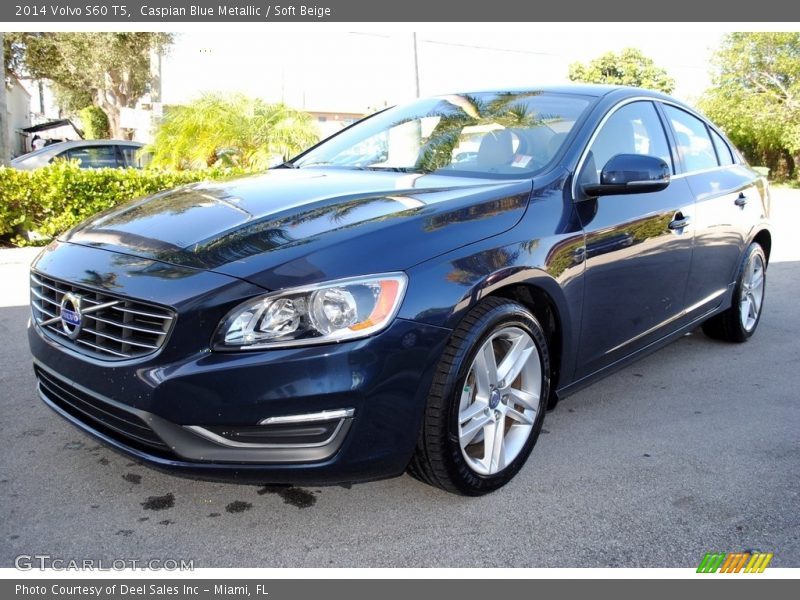 Caspian Blue Metallic / Soft Beige 2014 Volvo S60 T5