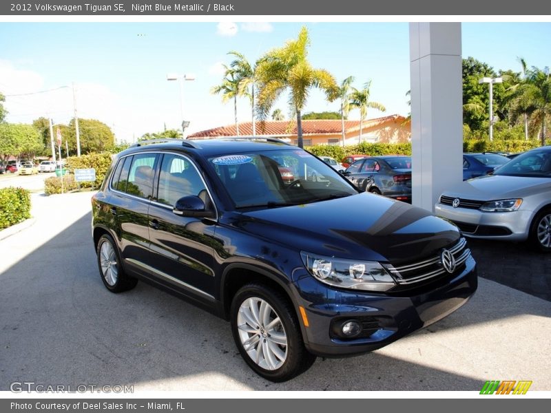 Night Blue Metallic / Black 2012 Volkswagen Tiguan SE