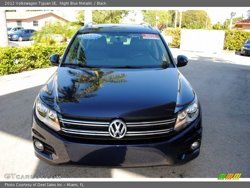 Night Blue Metallic / Black 2012 Volkswagen Tiguan SE