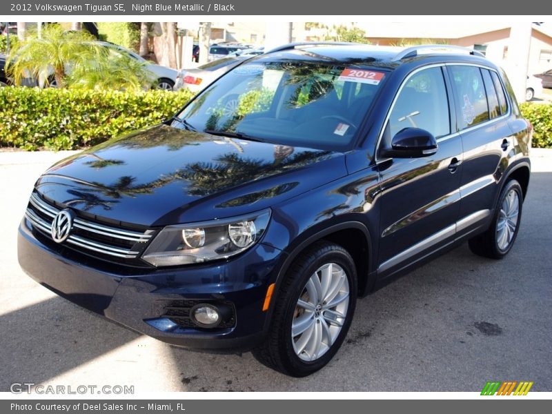 Night Blue Metallic / Black 2012 Volkswagen Tiguan SE