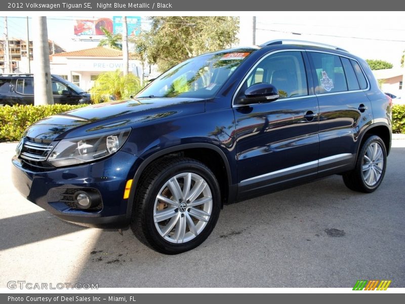 Night Blue Metallic / Black 2012 Volkswagen Tiguan SE