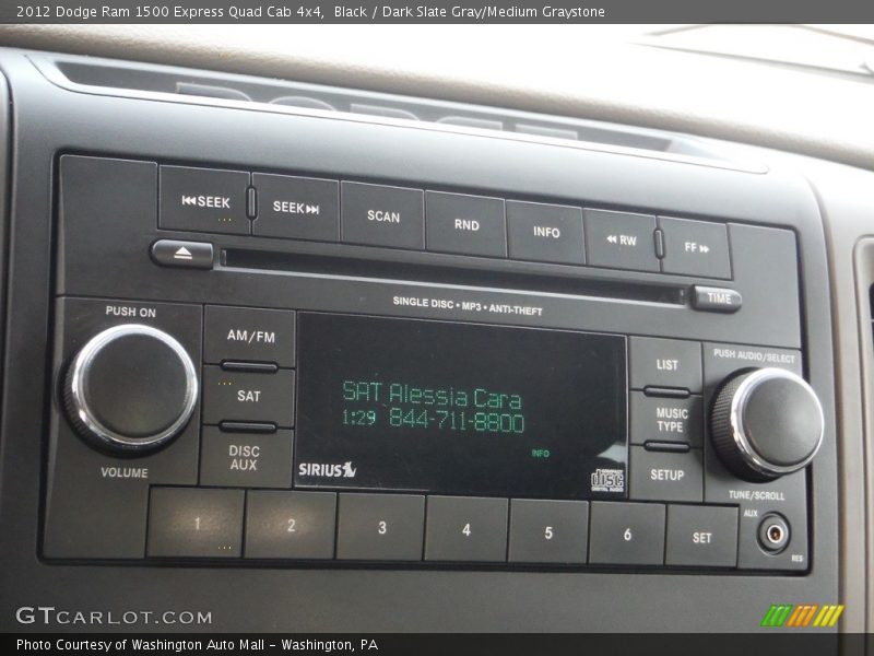 Black / Dark Slate Gray/Medium Graystone 2012 Dodge Ram 1500 Express Quad Cab 4x4