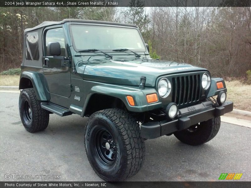 Shale Green Metallic / Khaki 2004 Jeep Wrangler Sahara 4x4