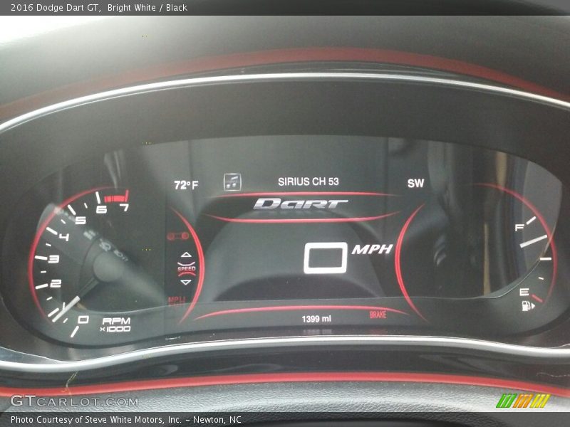 Bright White / Black 2016 Dodge Dart GT