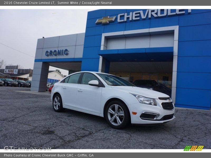 Summit White / Cocoa/Light Neutral 2016 Chevrolet Cruze Limited LT