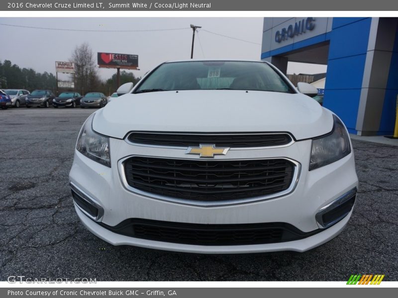Summit White / Cocoa/Light Neutral 2016 Chevrolet Cruze Limited LT
