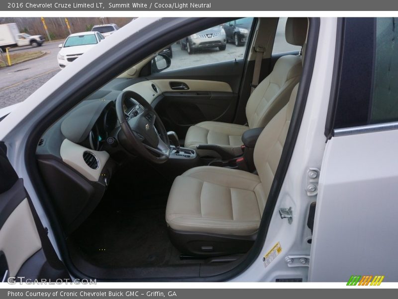 Summit White / Cocoa/Light Neutral 2016 Chevrolet Cruze Limited LT