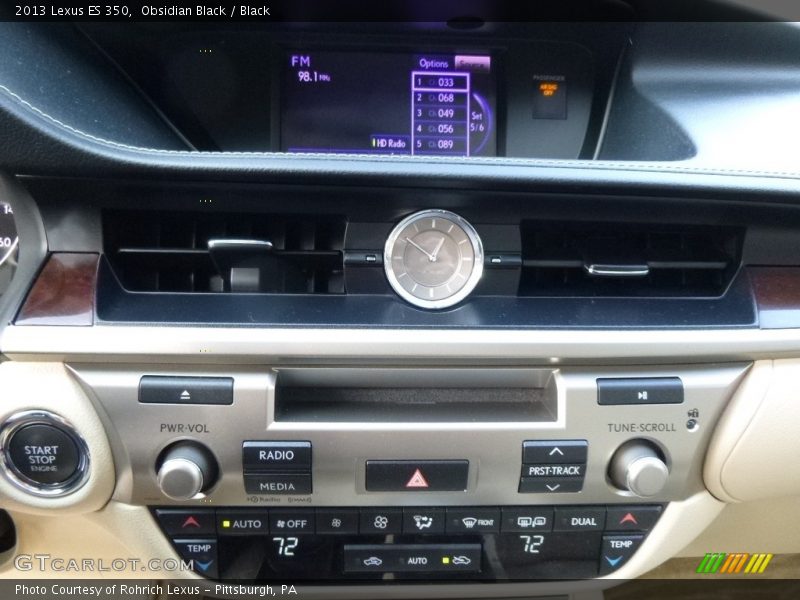 Obsidian Black / Black 2013 Lexus ES 350