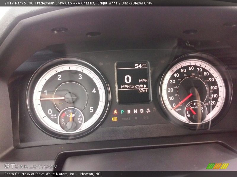 Bright White / Black/Diesel Gray 2017 Ram 5500 Tradesman Crew Cab 4x4 Chassis