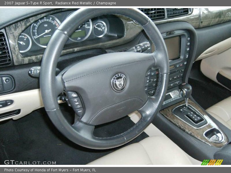 Radiance Red Metallic / Champagne 2007 Jaguar S-Type R Sport
