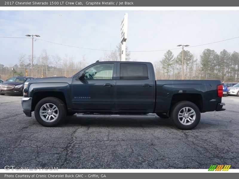 Graphite Metallic / Jet Black 2017 Chevrolet Silverado 1500 LT Crew Cab