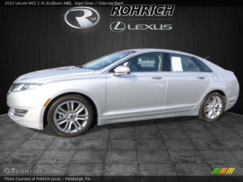 Ingot Silver / Charcoal Black 2013 Lincoln MKZ 2.0L EcoBoost AWD