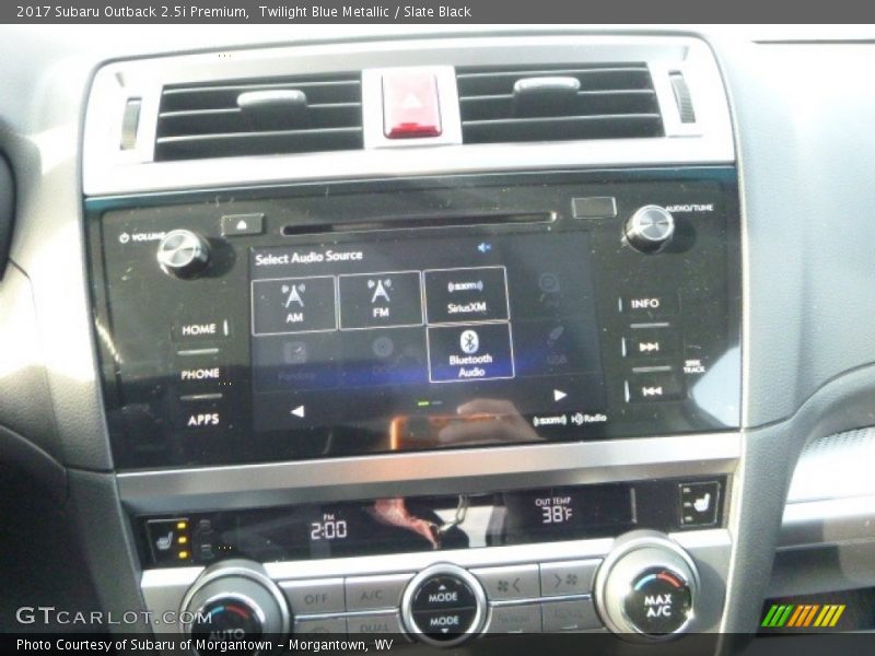 Twilight Blue Metallic / Slate Black 2017 Subaru Outback 2.5i Premium