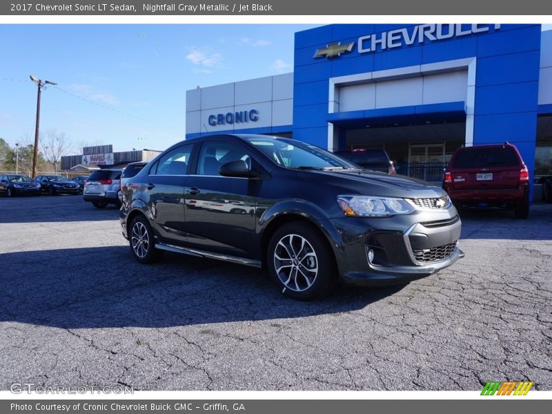 Nightfall Gray Metallic / Jet Black 2017 Chevrolet Sonic LT Sedan