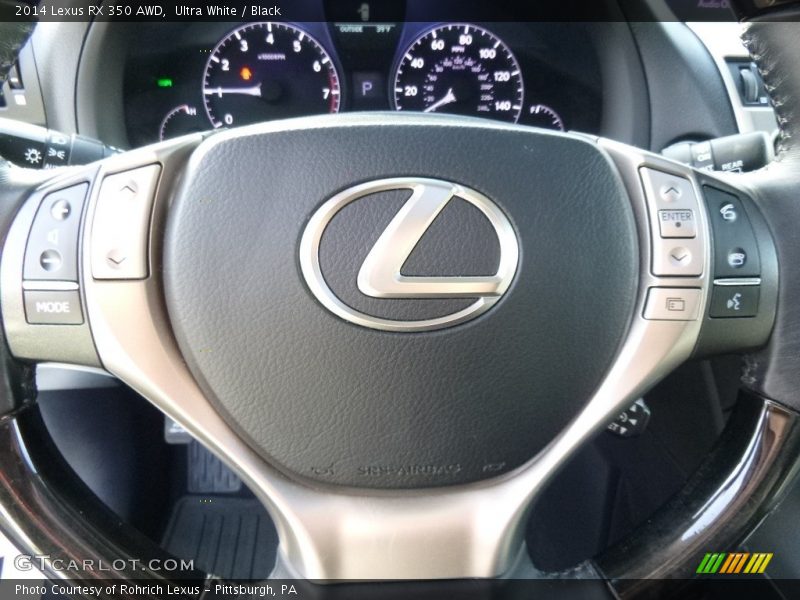 Ultra White / Black 2014 Lexus RX 350 AWD