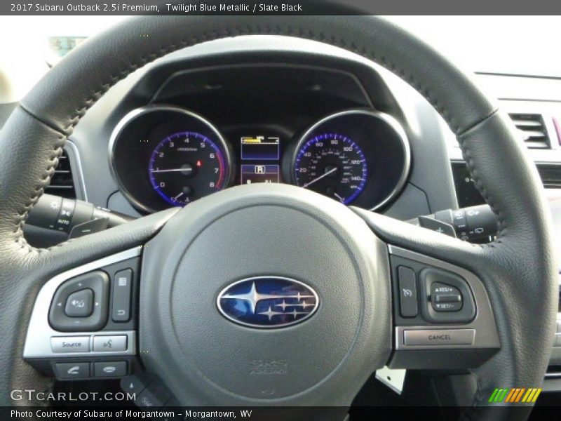 Twilight Blue Metallic / Slate Black 2017 Subaru Outback 2.5i Premium