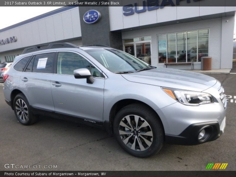 Ice Silver Metallic / Slate Black 2017 Subaru Outback 3.6R Limited