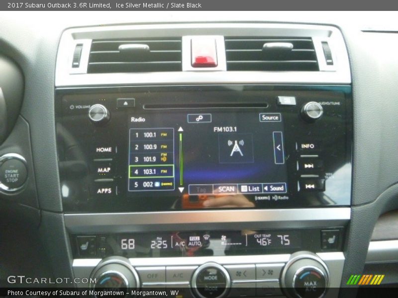 Ice Silver Metallic / Slate Black 2017 Subaru Outback 3.6R Limited