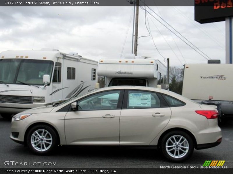 White Gold / Charcoal Black 2017 Ford Focus SE Sedan