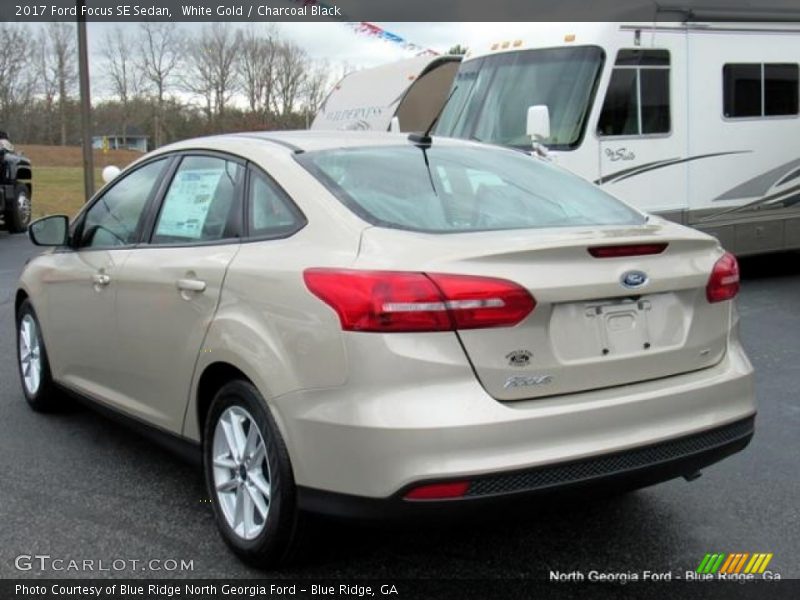 White Gold / Charcoal Black 2017 Ford Focus SE Sedan