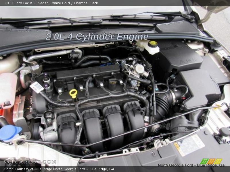 White Gold / Charcoal Black 2017 Ford Focus SE Sedan