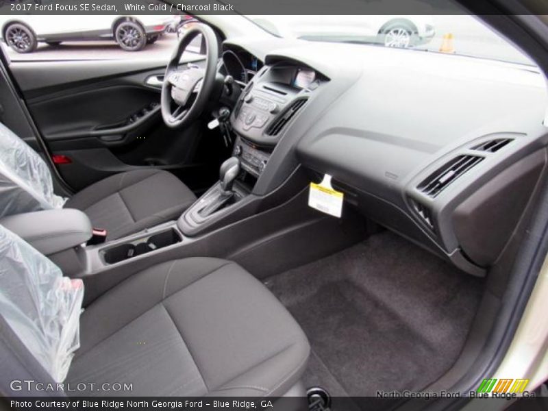 White Gold / Charcoal Black 2017 Ford Focus SE Sedan
