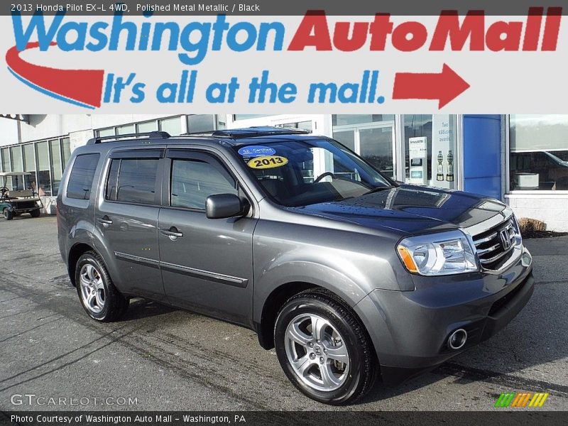 Polished Metal Metallic / Black 2013 Honda Pilot EX-L 4WD