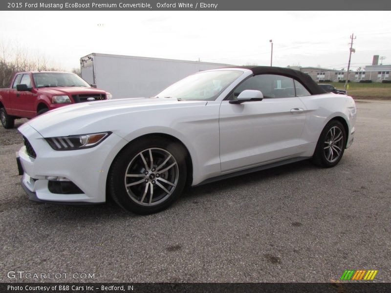 Oxford White / Ebony 2015 Ford Mustang EcoBoost Premium Convertible