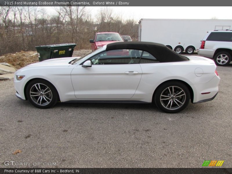 Oxford White / Ebony 2015 Ford Mustang EcoBoost Premium Convertible