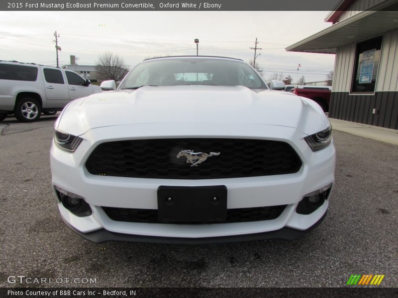 Oxford White / Ebony 2015 Ford Mustang EcoBoost Premium Convertible