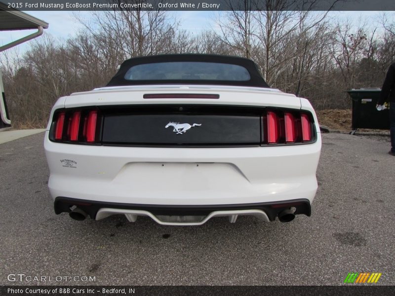 Oxford White / Ebony 2015 Ford Mustang EcoBoost Premium Convertible