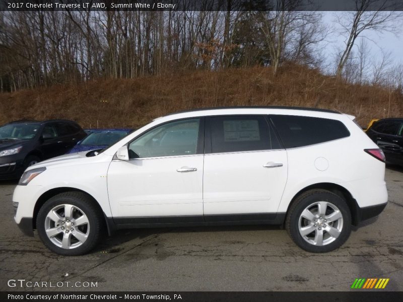 Summit White / Ebony 2017 Chevrolet Traverse LT AWD