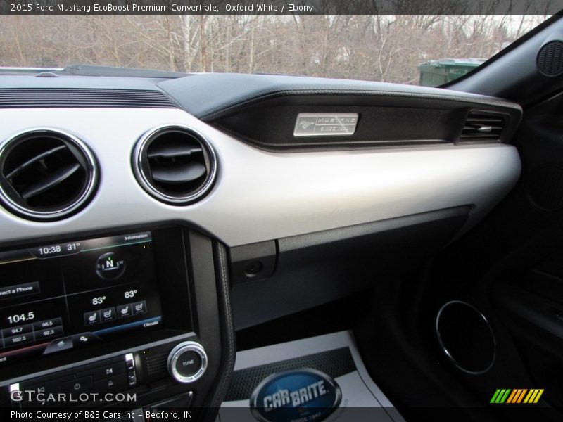 Oxford White / Ebony 2015 Ford Mustang EcoBoost Premium Convertible