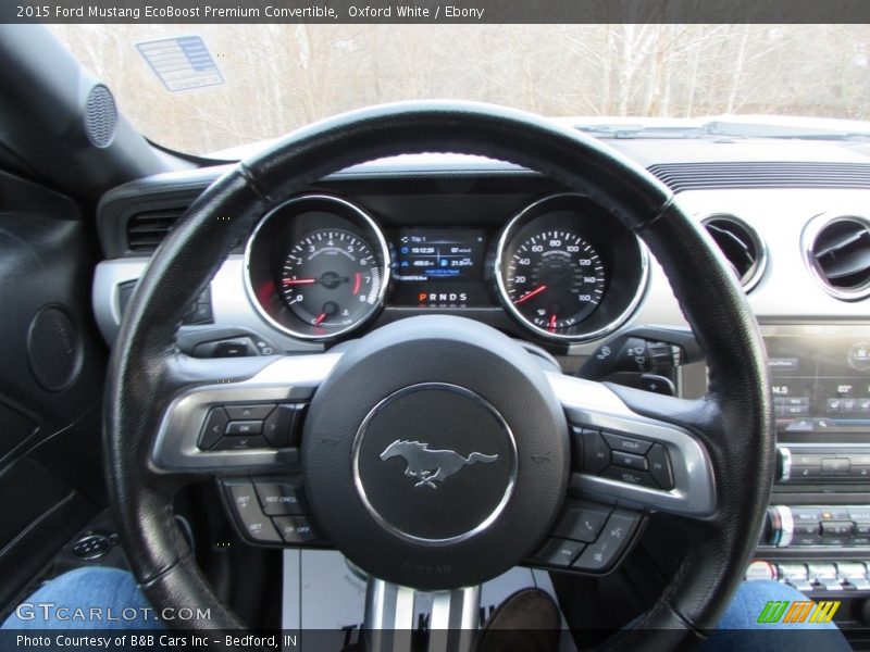 Oxford White / Ebony 2015 Ford Mustang EcoBoost Premium Convertible