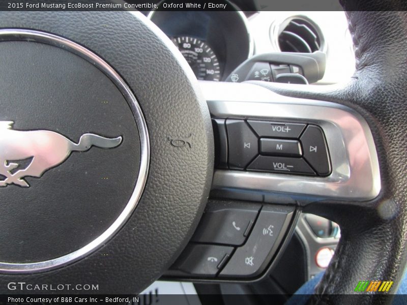 Oxford White / Ebony 2015 Ford Mustang EcoBoost Premium Convertible