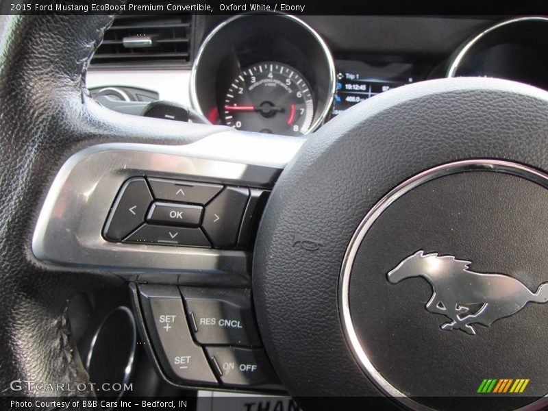 Oxford White / Ebony 2015 Ford Mustang EcoBoost Premium Convertible