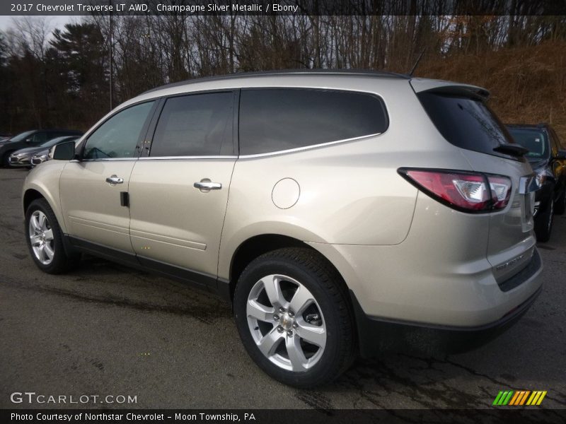 Champagne Silver Metallic / Ebony 2017 Chevrolet Traverse LT AWD
