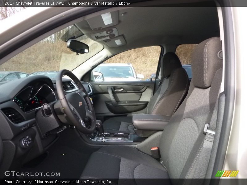 Champagne Silver Metallic / Ebony 2017 Chevrolet Traverse LT AWD